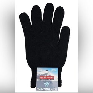 6 pairs Winterlace Black Winter Gloves Black New With Tags